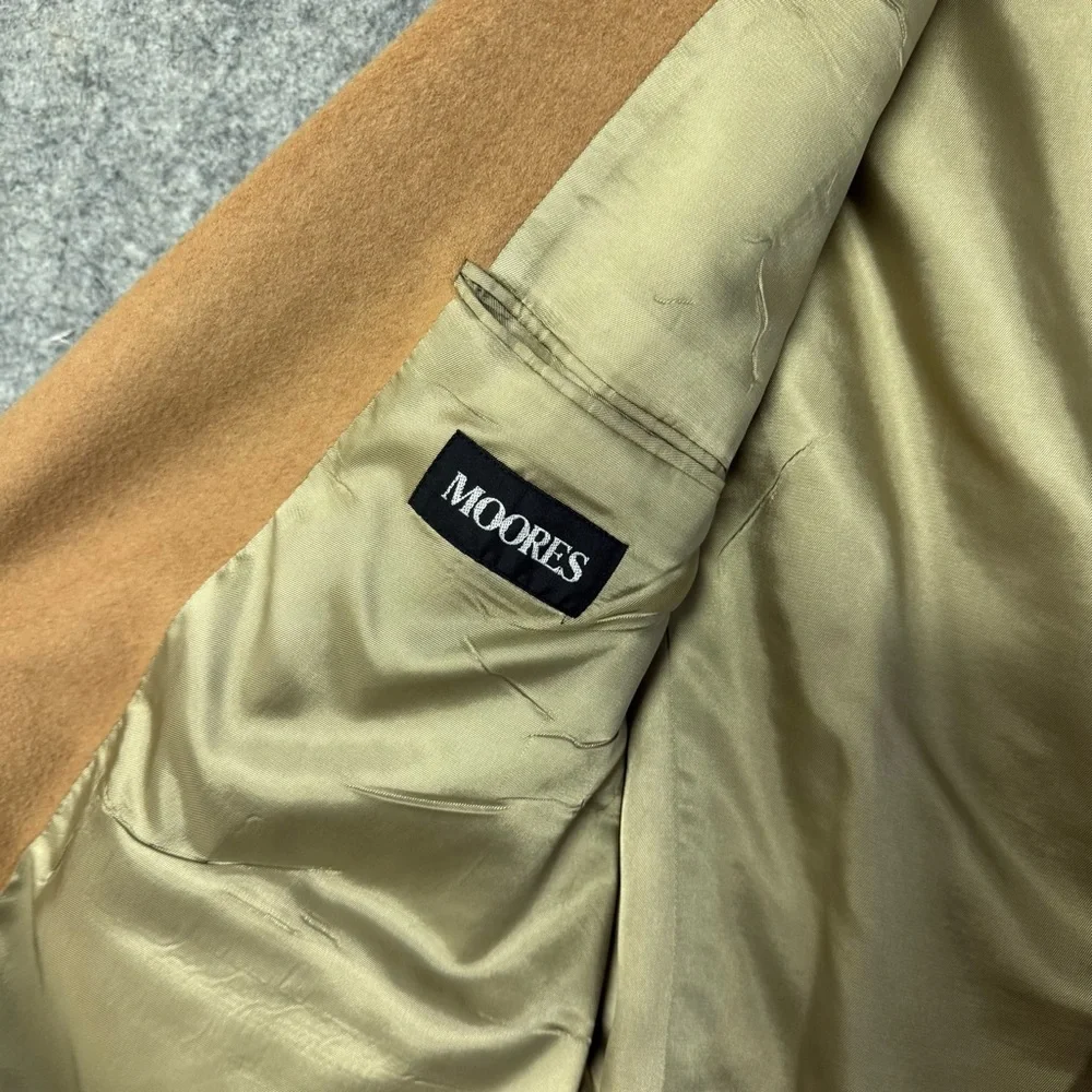 Brown Camel Tan Wool Blazer Made in Canada Classic Tailored Mens Jacket - Picture 7 of 11